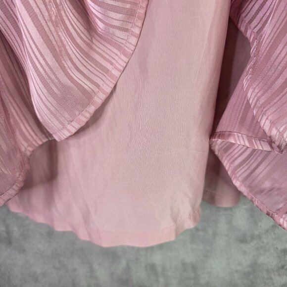 Womens Emma & Michele Pink Tiered Dress Ruffle Sleeveless V Neck Polyester XL - Picture 5 of 10